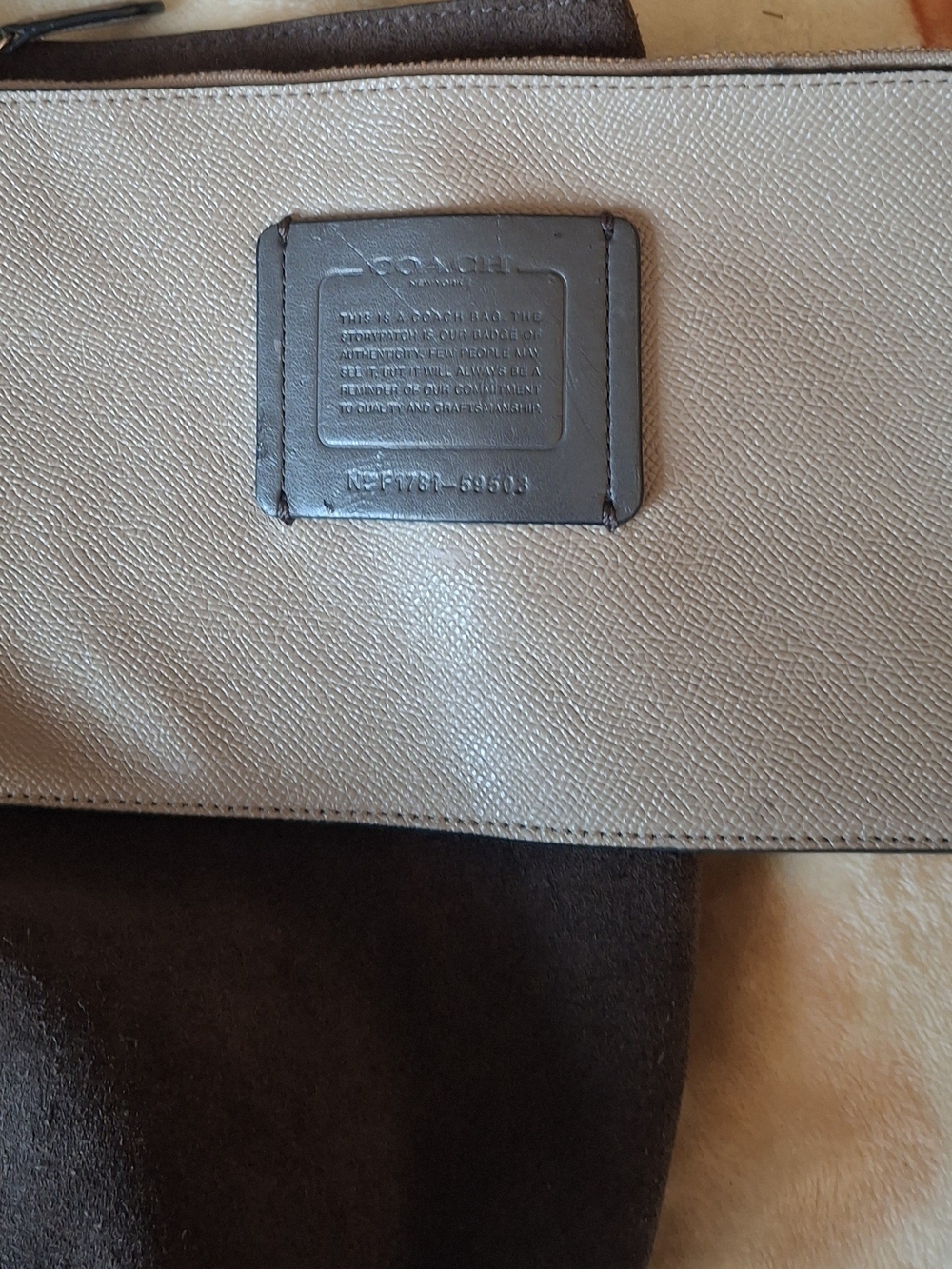 Coach Reversible Large Market Tote Brown Sude / Crossgrain Leather - Picture 8 of 9